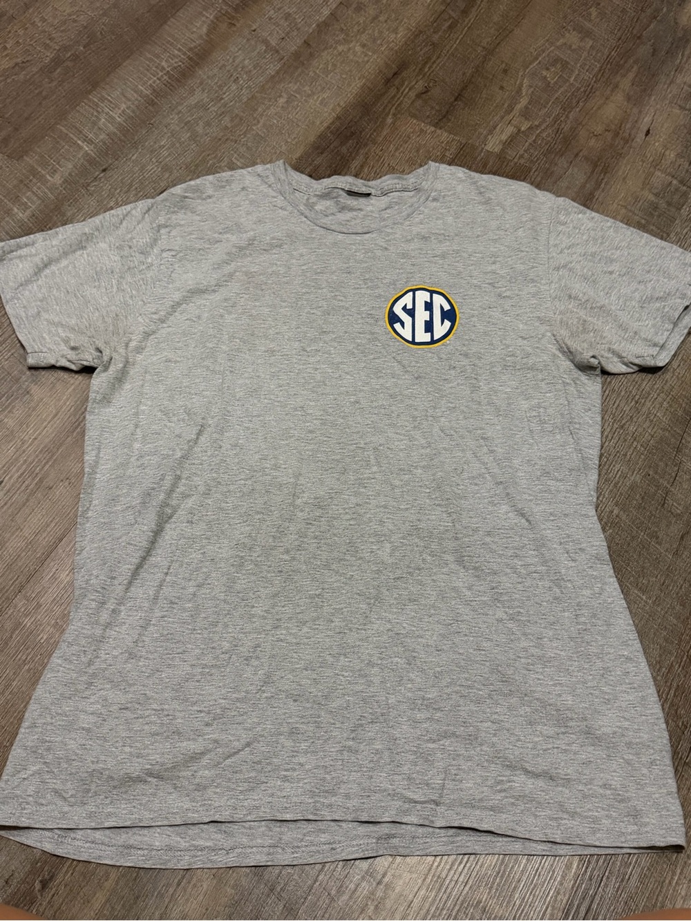 Alstyle Gray Short Sleeve T-Shirt with SEC Chest Logo